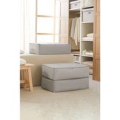 Ocean Home Textile 74x46x22 cm 3'lü Mega Boy Gri Balıksırtı Baza Altı Hurç Set