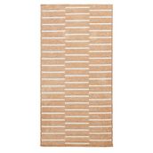Ocean Home Textile 80x150 cm Bej Renk Çizgi Desenli Şönil Halı Kilim