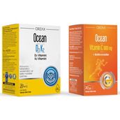 Ocean Vitamin D3K2 20 ml Yetişkin Damla + Ocean Vitamin C 1000 mg 30 Tablet