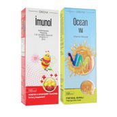 Ocean VM Vitamin Mineral Portakal Aromalı 150 ml Şurup + Orzax Imunol Ballı Çilek Aromalı 150 ml Sıvı