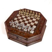 OCTAGON GÜL SATRANÇ SETİ (41X41X10 cm)
