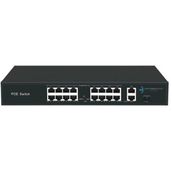 ODS 08ODS-16P2U-200 16 Port 200 W Full PoE 10-100 2X Uplink Yönetilemez Switch
