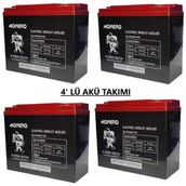 OEM Akü 12 V 20 Ah/22 Ah Elektrikli Bisiklet Aküsü (4’lü Takım) Swan Monero