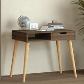 Offer Çalışma Masası, Bilgisayar Masası, Çekmeceli Naturel, Ahşap Ayak, Ev-Ofis