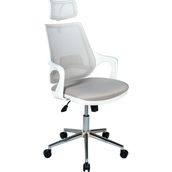 Ofisbazaar Buya Ergonomik Beyaz Gri Fileli Çalışma Koltuğu