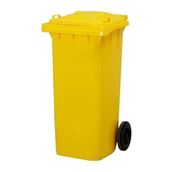 Ofisostim RAL 1018 120 lt Sarı Kilitli Çöp Konteyneri