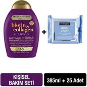 OGX Dolgunlaştırıcı Biotin & Collagen Şampuan 385 ml + Neutrogena Deep Clean Mendil
