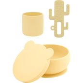 Oioi Mini Bardak Mellow Yellow & Kapaklı Kase & Diş Kaşıyıcı