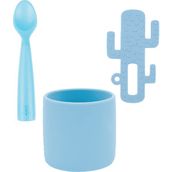 Oioi Mini Bardak Mineral Blue & Kapaklı Kase & Diş Kaşıyıcı