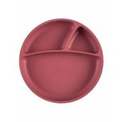 OiOi Vakum Tabanlı Porsiyon Velvet Rose Silikon Tabak