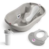 OkBaby Onda Evol Banyo Küveti & Bebek Duşu & Hippo Banyo Siperliği/A.Gri