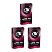 Okey 10'lu 3 Adet Çifte Haz Prezervatif Paket