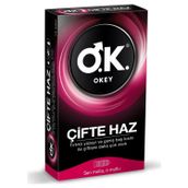 Okey 10'lu Çifte Haz Tırtıklı Prezervatif