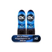 Okey 2in1 Aromasız Kayganlaştırıcı Jel 200 ml 2'li