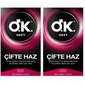 Okey Çifte Haz Prezervatif 10 Adet (2 paketi)