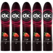 Okey Kayganlaştırıcı Jel, 100 ml, Çilekli, 5'li Set