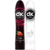 Okey Kayganlaştırıcı Jel 100ml, Çilekli ve Zero, 2'li Set