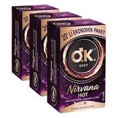 Okey Nirvana Hot 20'li Ekonomik Prezervatif (3 paketi)
