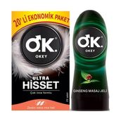 Okey Ultra Hisset 20'li Prezervatif+200 ml Ginseng Masaj Jeli