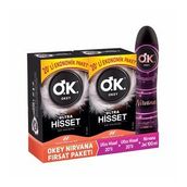 Okey Ultra Hisset 40'lı Prezervatif + Okey Nirvana Uyarıcı Jel 100 ml Set