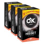 Okey Ultra Hisset Ekonomik Prezervatif 20 Adet (3 paketi)