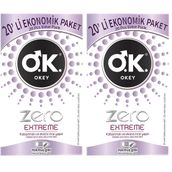 Okey Zero Extreme 20'li Ekonomik Prezervatif (2 paketi)