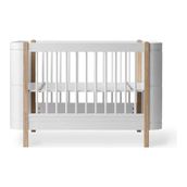 Oliver Wood Mini+ Beşik 74X126 cm (White Oak) - 74 x 126 cm - Beyaz