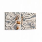Olla 10009K2Y 3 Boyut Görsel Kare 2 Parça Yatay 65x30 cm Kanvas Tablo