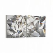 Olla 10086K2Y Abstract Görsel Kare 2 Parça Yatay 65x30 cm Kanvas Tablo