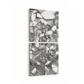 Olla 10090K2D Abstract Görsel Kare 2 Parça Dikey 30x65 cm Kanvas Tablo