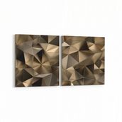 Olla 10099K2Y Abstract Görsel Kare 2 Parça Yatay 65x30 cm Kanvas Tablo