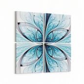 Olla 10144K4 Abstract Görsel Kare 4 Parça 65x65 cm Kanvas Tablo