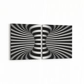 Olla 10280K2Y Abstract Girdap Görsel Kare 2 Parça Yatay 65x30 cm Kanvas Tablo