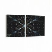 Olla 10383K2Y Abstract Görsel Kare 2 Parça Yatay 65x30 cm Kanvas Tablo