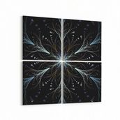 Olla 10383K4 Abstract Görsel Kare 4 Parça 65x65 cm Kanvas Tablo