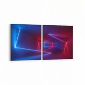 Olla 10423K2Y Abstract Tünel Görsel Kare 2 Parça Yatay 65x30 cm Kanvas Tablo
