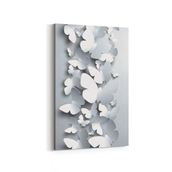 Olla 10448D Beyaz Kabartma Görseli Dikey 20x30 cm Kanvas Tablo