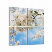 Olla 10612K4 Ağaç Görseli Kare 4 Parça 65x65 cm Kanvas Tablo