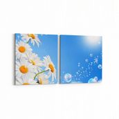 Olla 11023K2Y Ağaç Görseli Kare 2 Parça Yatay 65x30 cm Kanvas Tablo