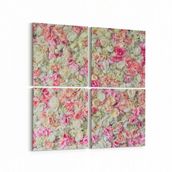 Olla 11631K4 Çiçek Görseli Kare 4 Parça 65x65 cm Kanvas Tablo