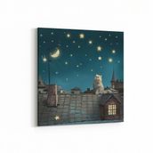 Olla 12817K Çocuk Odası Görseli Kare 25x25 cm Kanvas Tablo