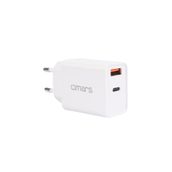 Omars 20W PD Çift Portlu USB-C ve USB-A Hızlı Şarj Cihazı