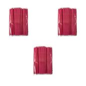 Omeyva Kalın Kokteyl Buzlu Soğuk Içecek Pipet - Körüklü - Pembe - 22 Cm. - 8 Mm. -300 Adet