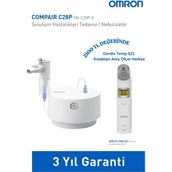 Omron Gentle TEMP521 Kulaktan Ateş Ölçer Hediyeli C28P Nebulizatör
