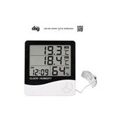 online shopping dsg store Problu Dijital Mutfak Ortam Nem Ölçer ve Saat Gıda Termometresi Büyük LCD Ekran ile - Tek Ebat