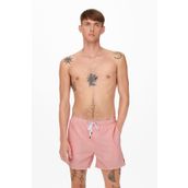Only & Sons Erkek Onsted Çizgili Deniz Şortu 22021841 Pembe