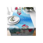 ontheclouds Yılbaşı Temalı Kardan Adam Çam Süsleri Leke Tutmaz Kumaş Runner 40x140 cm, TYCPGGXCKN169660645506261