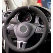 Opel Astra H Dikmeli Direksiyon Kılıfı Alkantra Gri Yüzüklü