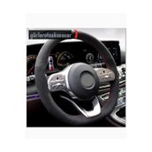Opel Astra H Dikmeli Direksiyon Kılıfı Alkantra Kırmızı Yüzüklü