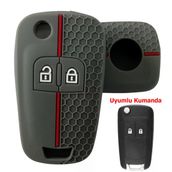 Opel Astra J Insignia Corsa E Chevrolet Cruze Silikon Anahtar Kumanda Kılıfı Oto Anahtarlık 2 Tuşlu